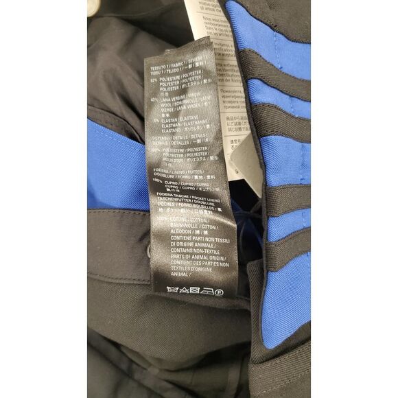 Balenciaga Striped Twill Trousers in Black Cotton